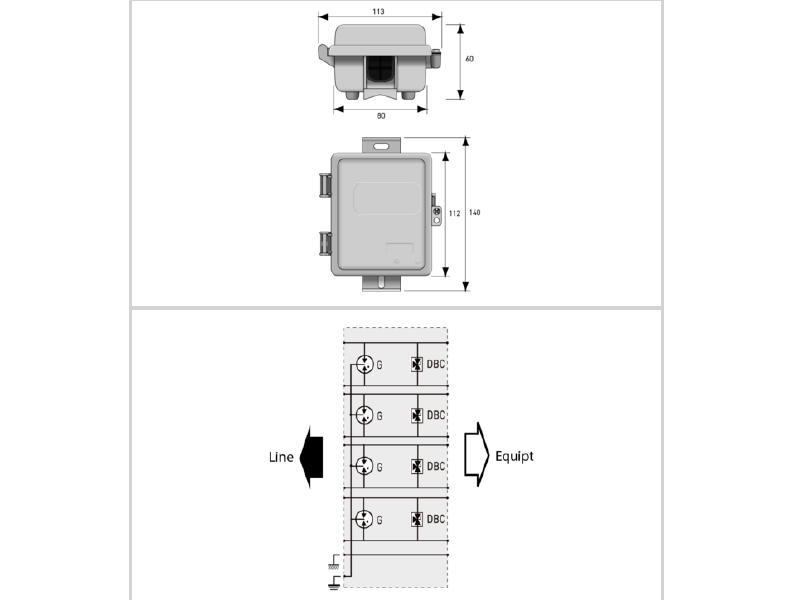 室外千兆POE-B電涌保護(hù)器CMJ8-POE-B-C5E